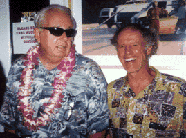 Tubesteak and Kemp Aaberg at Greg Noll's New store 2000